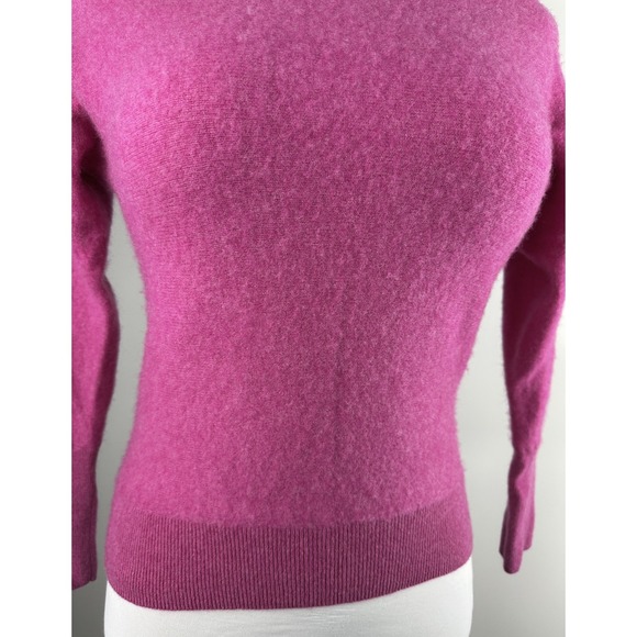 Tahari 100% 2-Ply Cashmere Women's Small Pink Long Sleeve Pullover Crew Sweater - Picture 3 of 14